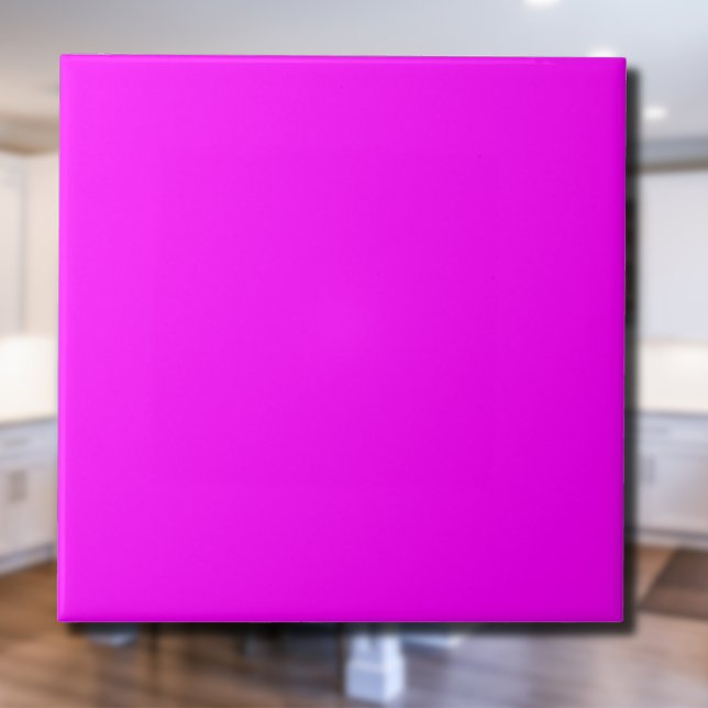 Fuchsia Pink Solid Colour | Classic Elegant Tile (Creator Uploaded)