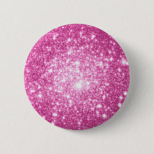 Fuchsia Pink Stars 6 Cm Round Badge