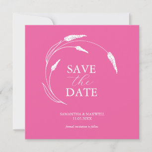Fuchsia Pink Wedding Save The Date Templates