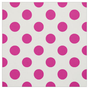 Fuchsia polka dots fabric