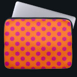 Fuchsia polka dots on orange laptop sleeve<br><div class="desc">Fuchsia polka dots on orange</div>