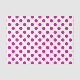 Fuchsia polka dots tissue paper
