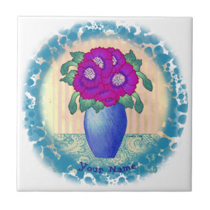 Fuchsia Poppy tile