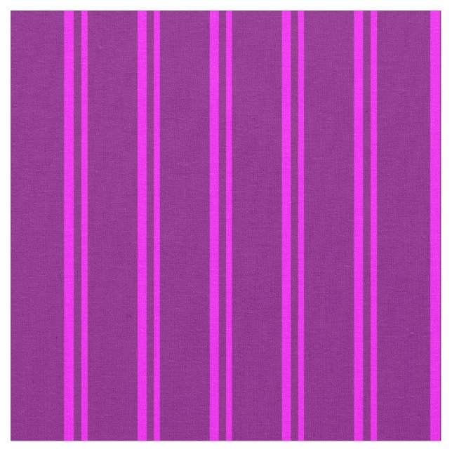 Fuchsia & Purple Coloured Lined Pattern Fabric (Close Up)