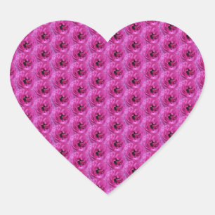 Fuchsia Ranunculus - Modern Floral Design Heart Sticker