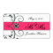 Fuchsia Ribbon Wedding Mr Mrs Water Bottle Labels