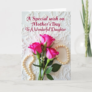 Fuchsia Roses Mothers Day Card