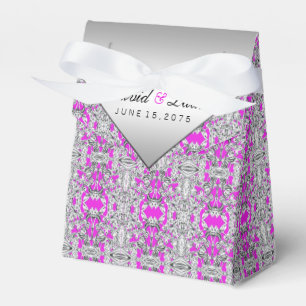 Fuchsia Silver Favour Box