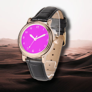 Fuchsia Solid Colour   Classic Elegant Watch