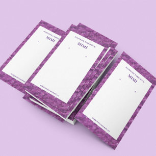 Fuchsia Sparkle Luxury Earring Display Business Card