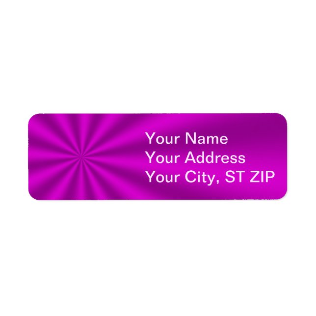 Fuchsia Starburst Address Labels (Front)