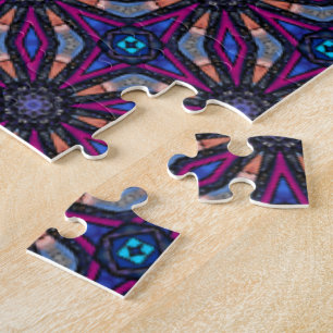 Fuchsia Stargazer Impossible Jigsaw Puzzle