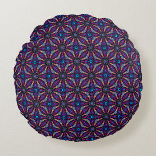 Fuchsia Stargazer Round Cushion