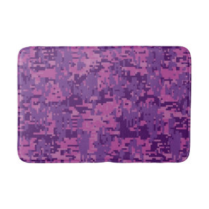 Fuchsia Storm Digital Camo Camouflage Customisable Bath Mat