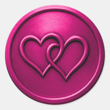 Fuchsia Two Hearts Intertwined Wedding