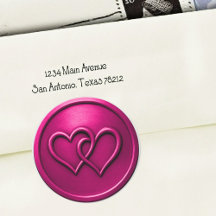 Fuchsia Two Hearts Intertwined Wedding