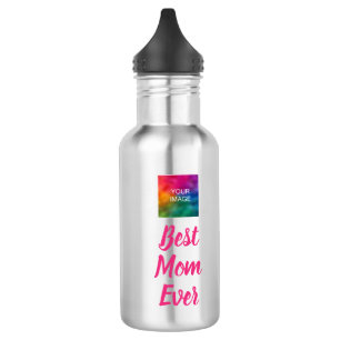 Fuchsia Typography Script Template Best Mum Ever 532 Ml Water Bottle
