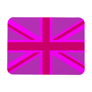 Fuchsia Union Jack Magnet