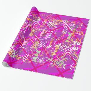 Fuchsia Union Jack Wrapping Paper