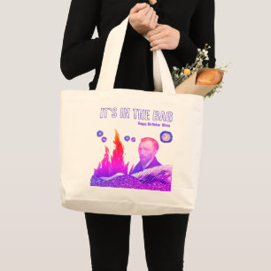 FUCHSIA VIOLET VAN GOGH ART LOVERS LARGE TOTE BAG