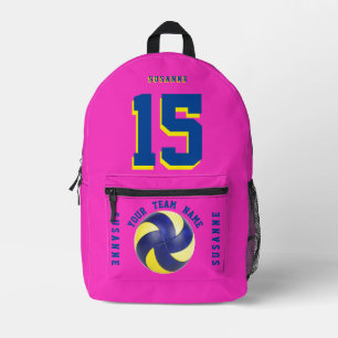 Fuchsia volleyball player backpack kids sporty    