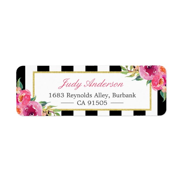 Fuchsia Watercolor Floral | Modern Purple Red Pink (Front)