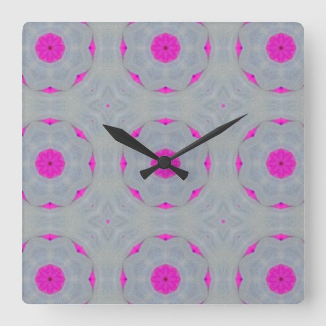 "Fuchsia Whisper" Wall Clock (Front)