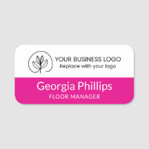 Fuchsia & White With Your Business Logo