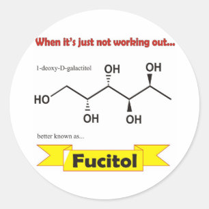 Fucitol Organic molecule Classic Round Sticker