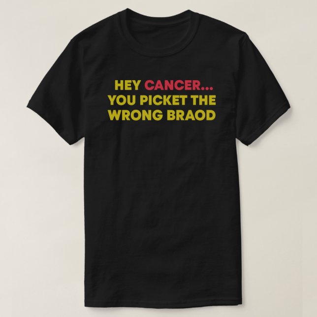 Fuck-Cancer-Tshirt-For-Breast-Cancer-Awareness- Pe T-Shirt (Design Front)