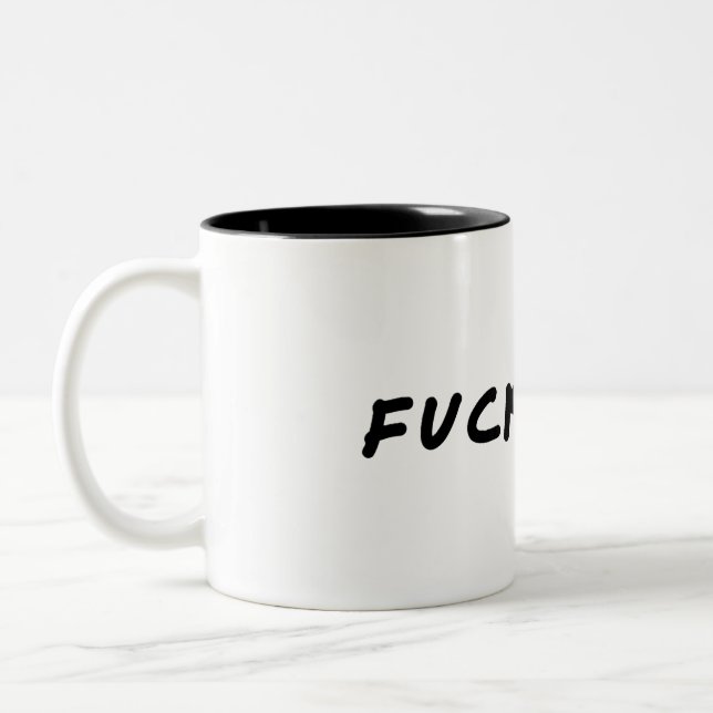 Fuckoffee Two-Tone Coffee Mug (Left)
