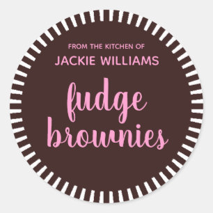 Fudge Brownies Bake Sale From the Kitchen Of Label