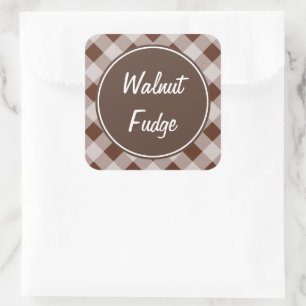 Fudge Gingham Kitchen Stickers
