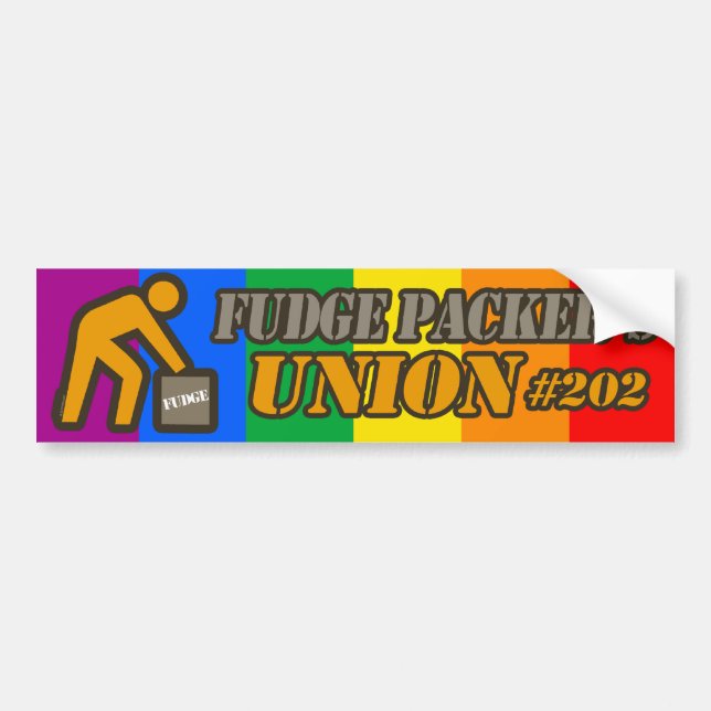 FUDGE PACKER'S UNION -.png Bumper Sticker (Front)