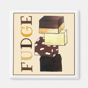 Fudge Stack Confection Confectionery Candy Sweets Magnet