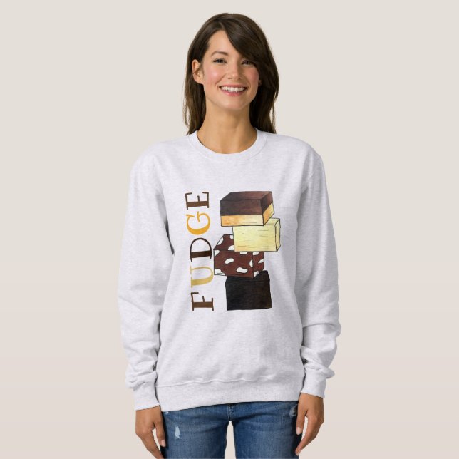 Fudge Stack Confection Confectionery Candy Sweets Sweatshirt (Front Full)