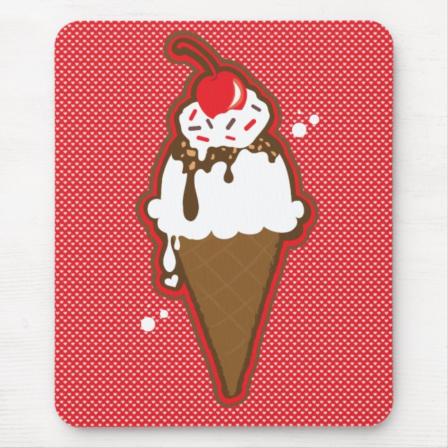Fudge Sundae Mouse Mat (Front)