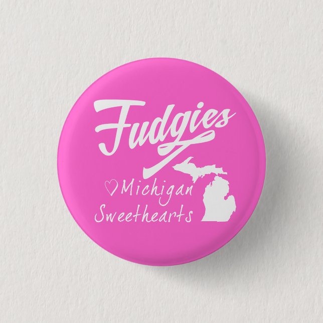 Fudgies Michigan Sweethearts 3 Cm Round Badge (Front)