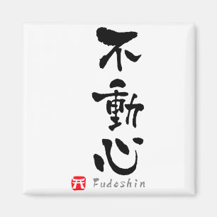 Fudoshin Kanji Budo Terms T Shirt  Magnet