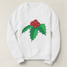 "Fudsy Faces",Happy Holly Christmas, Sweatshirt