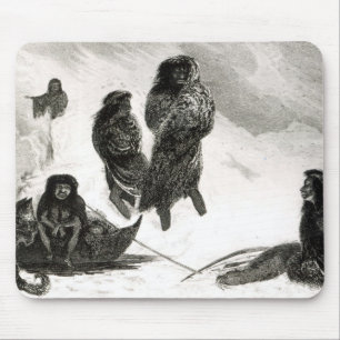 Fuegians going to trade in Zapallos Mouse Mat