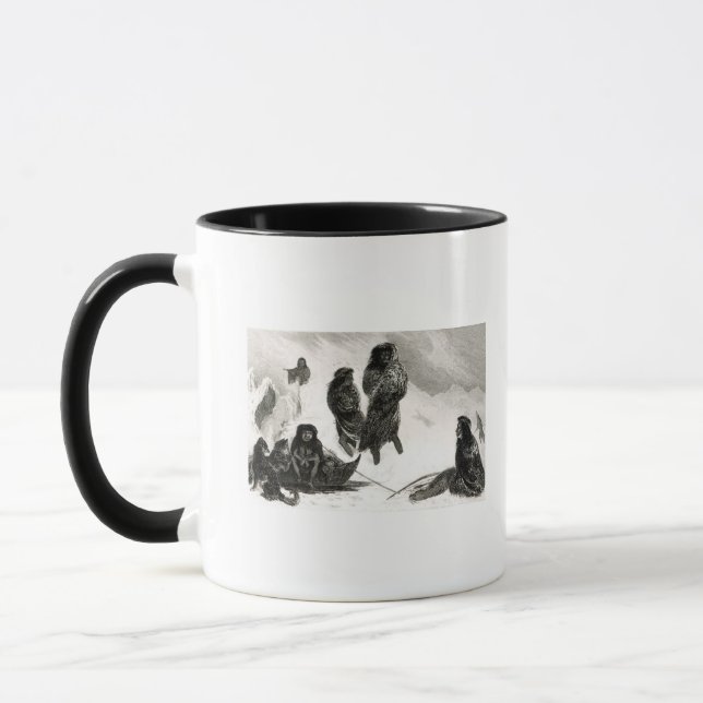 Fuegians going to trade in Zapallos Mug (Left)