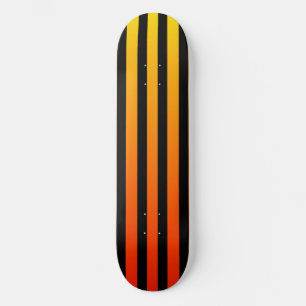 Fuego Orange & Black Stripe Skateboard Deck