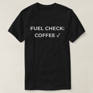Fuel Check Coffee Checked T-Shirt
