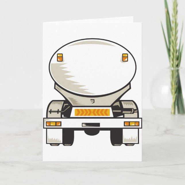 fuel gasoline tanker truck card (Front)