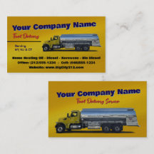 Fuel Tanker Trucking CUSTOMIZABLE Business Card