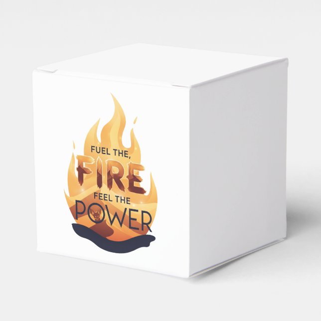 Fuel the Fire Feel the Power Motivational Tee Favour Box (Front Side)