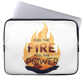 Fuel the Fire Feel the Power Motivational Tee Laptop Sleeve