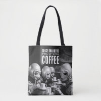 Fuel Up with Coffee Space Invaders Vintage Photo