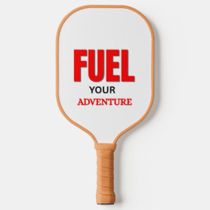 Fuel Your Adventure – Outdoor Motorcycle Typograph Pickleball Paddle